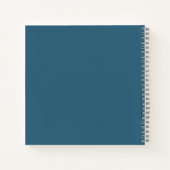 ブルーフラワーズスクエアノート ノートブック (裏面)