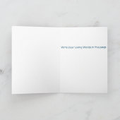 ブルーフラワーズテーマ誕生日カード サンキューカード (内部)