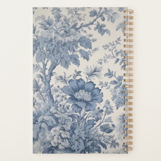 ブルーフラワーズトイレデジュイあなたの名前はundated プランナー手帳 (裏面)