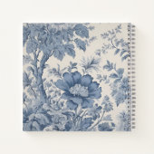 ブルーフラワーズトイレデジュイあなたの名前 ノートブック (裏面)