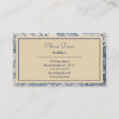 ブルーフラワーズトイレデジュイあなたの名前 名刺 (裏面)