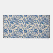 ブルーフラワーズトイレデジュイ デスクマット (正面)