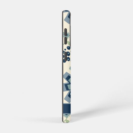 ブルーフラワーズトレンディーパーソナライズされたかわいいおもしろい SAMSUNG GALAXYケース (右側面)