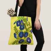 ブルーフラワーズトート トートバッグ (クローズアップ)