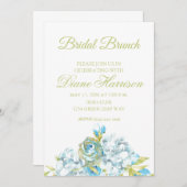 ブルーフラワーズブライダルシャワー 招待状 (正面/裏面)