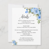 ブルーフラワーズボホシックウエスタン詳細ズ挿入カード 招待状 (正面)