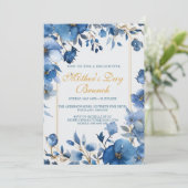 ブルーフラワーズマザーズデイブランチ招待状 招待状 (スタンド正面)