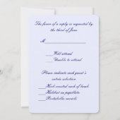 ブルーフラワーズメイソンジャースレスポンスカード 招待状 (裏面)