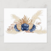 ブルーフラワーズ共有デイトナイトブライダルシャワーカード チラシ (裏面)