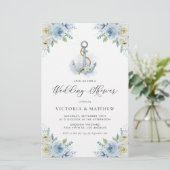 ブルーフラワーズ航海のウェディングシャワー招待状 (スタンド正面)