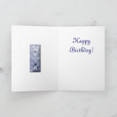 ブルーフラワーズ誕生日カード カード (内部)