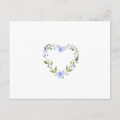 ブルーフラワーズ金ゴールド結婚グリッター宿泊施設 エンクロージャーカード (裏面)