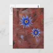 ブルーフラワーズ ポストカード (正面/裏面)