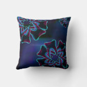 ブルーフラワーティースデザイン歯医者ピロー クッション (裏面)