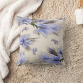 ブルーフラワーデコアメリカモジョ枕 クッション (ブランケット)