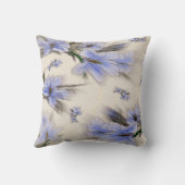 ブルーフラワーデコアメリカモジョ枕 クッション (裏面)