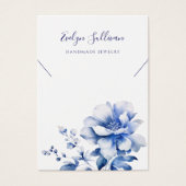 ブルーフラワーネックレス表示カード (正面)