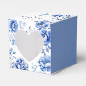 ブルーフラワーバプテスマハート フェイバーボックス (正面サイド)
