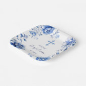 ブルーフラワーバプテスマ ペーパープレート (傾斜あり)