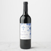 ブルーフラワーバプテスマ ワインラベル (正面)
