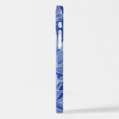 ブルーフラワーパーソナライズされたロータスマンダラチノイスリー iPhoneケース (左側面)