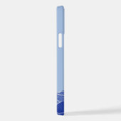 ブルーフラワーパーソナライズされたロータスマンダラチノイスリー iPhoneケース (右側面)