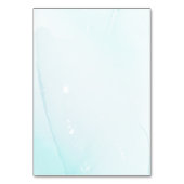 ブルーフラワーパーソナライズされた結婚ズ テーブルナンバー (裏面)