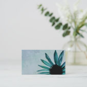 ブルーフラワービジネスカスタムカードテンプレート 名刺 (スタンド正面)