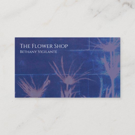 ブルーフラワービジネスカード 名刺 (正面)