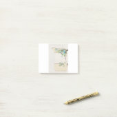 ブルーフラワーピッチャー絵画ズバイノリタケ工場 ポストイット (デスク上)