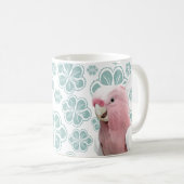 ブルーフラワーピンク コーヒーマグカップ (正面右)