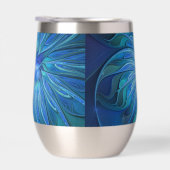 ブルーフラワーファンタジーパターン、抽象芸術フラクタル芸術 (右面)