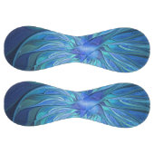 ブルーフラワーファンタジーパターン、抽象芸術フラクタル芸術 ソフトボール (パネル)