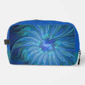 ブルーフラワーファンタジーパターン、抽象芸術フラクタル芸術 ドップキット (正面)