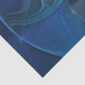 ブルーフラワーファンタジーパターン、抽象芸術フラクタル芸術 薄葉紙 (詳細)