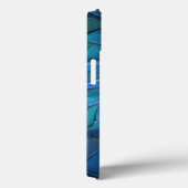 ブルーフラワーファンタジーパターン、抽象芸術フラクタル芸術 Case-Mate iPhoneケース (裏面 / 右)