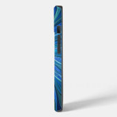 ブルーフラワーファンタジーパターン、抽象芸術フラクタル芸術 Case-Mate iPhoneケース (裏面 / 左)