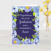 ブルーフラワーフィアンセ卒業 カード (黄色い花)