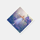 ブルーフラワーフェアリー スタンダードカクテルナプキン (角)