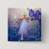 ブルーフラワーフェアリー 缶バッジ (正面)