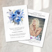 ブルーフラワーフォト悔やみや弔慰葬儀記念館 サンキューカード