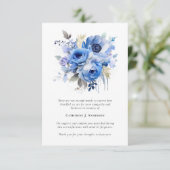 ブルーフラワーフォト悔やみや弔慰葬儀記念館 サンキューカード (スタンド正面)