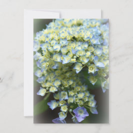 ブルーフラワーフラットサンキューカード サンキューカード