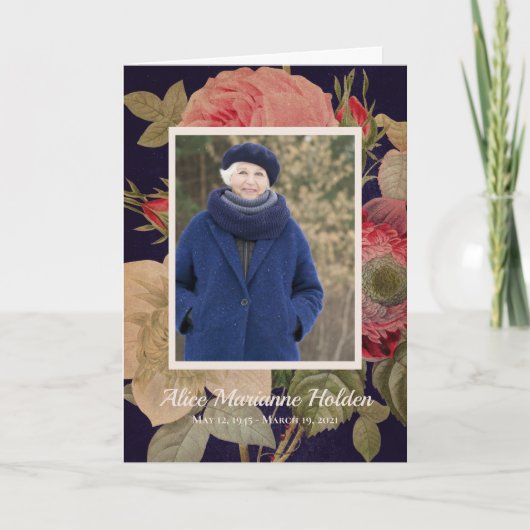 ブルーフラワーフランスのズお祝い・オブ・ライフ・プログラム プログラム (正面)