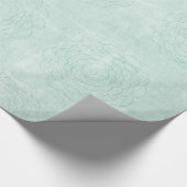 ブルーフラワーフローラバラ包装紙 ラッピングペーパー (角)