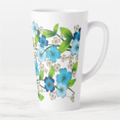 ブルーフラワーブロッサムラテマグ カフェラテマグ (右)