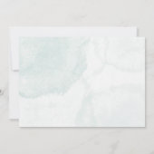 ブルーフラワーベビーシャワーパーソナライズされた 招待状 (裏面)