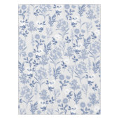 ブルーフラワーボタニカル絵画ズ テーブルクロス (正面)