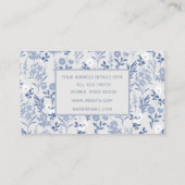 ブルーフラワーボタニカル絵画ズ 名刺 (裏面)