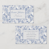 ブルーフラワーボタニカル絵画ズ 名刺 (正面/裏面)